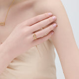 (ホワイトトパーズ/gold) cobble vow ring