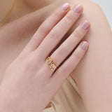 (ホワイトトパーズ/gold) cobble vow ring