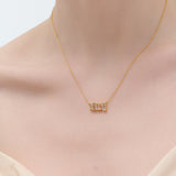 (ホワイトトパーズ/gold) cobble vow necklace