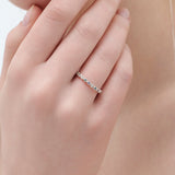 (レインボームーンストーン&ラベンダーアメジスト＆ブルートパーズ/silver) dot half eternity ring