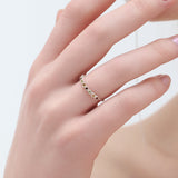 (ガーネット&シトリン＆ペリドット/silver) dot half eternity ring