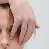 (グリーンオニキス&ラベンダーアメジスト＆ブルートパーズ/silver) dot half eternity ring