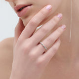 (グリーンオニキス&ラベンダーアメジスト＆ブルートパーズ/silver) dot half eternity ring