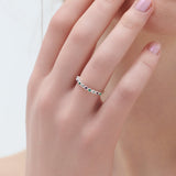 (グリーンオニキス&ラベンダーアメジスト＆ブルートパーズ/silver) dot half eternity ring