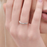 (アクアマリン&モアサナイト&タンザナイト/silver) dot half eternity ring