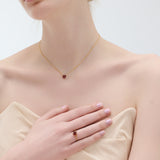 (ガーネット/gold) petit heart  ring