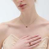 (ガーネット/gold) petit heart  ring