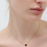 (ガーネット/gold) petit heart  necklace
