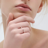 (モアサナイト/gold-silver) 2way milano ring