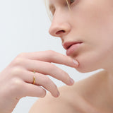 (モアサナイト/gold-silver) 2way milano ring