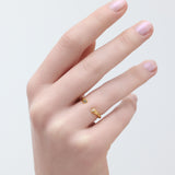 (モアサナイト/gold-silver) 2way milano ring