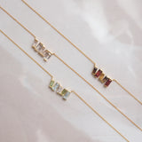 (スモーキークオーツ&ガーネット&シトリン/gold) cobble vow necklace