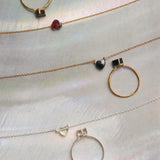 (ブラックオニキス/gold) petit heart  necklace