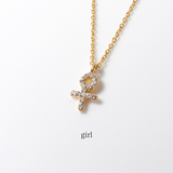 (モアサナイト/gold) secret charm necklace