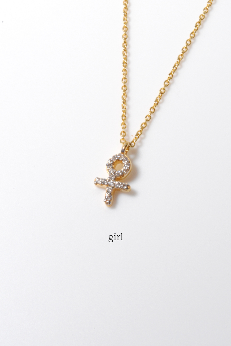 (モアサナイト/gold) secret charm necklace