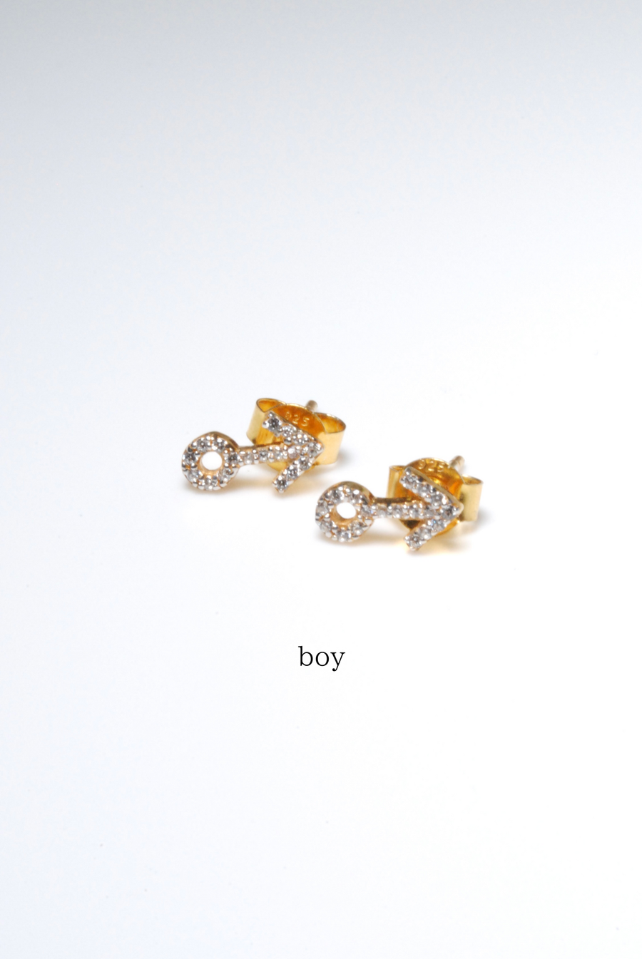 (モアサナイト/gold) secret charm earring