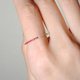 (ルビー&モアサナイト/gold) skinny 2way eternity ring