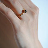 (ブラックオニキス/gold) hemisphere basic circle ring