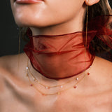 (モアサナイト/gold) nude multi shape necklace