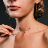 (マルチサファイア_ピンクトルマリン/gold) nude multi shape necklace