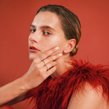 (モアサナイト/gold) layers bar ring