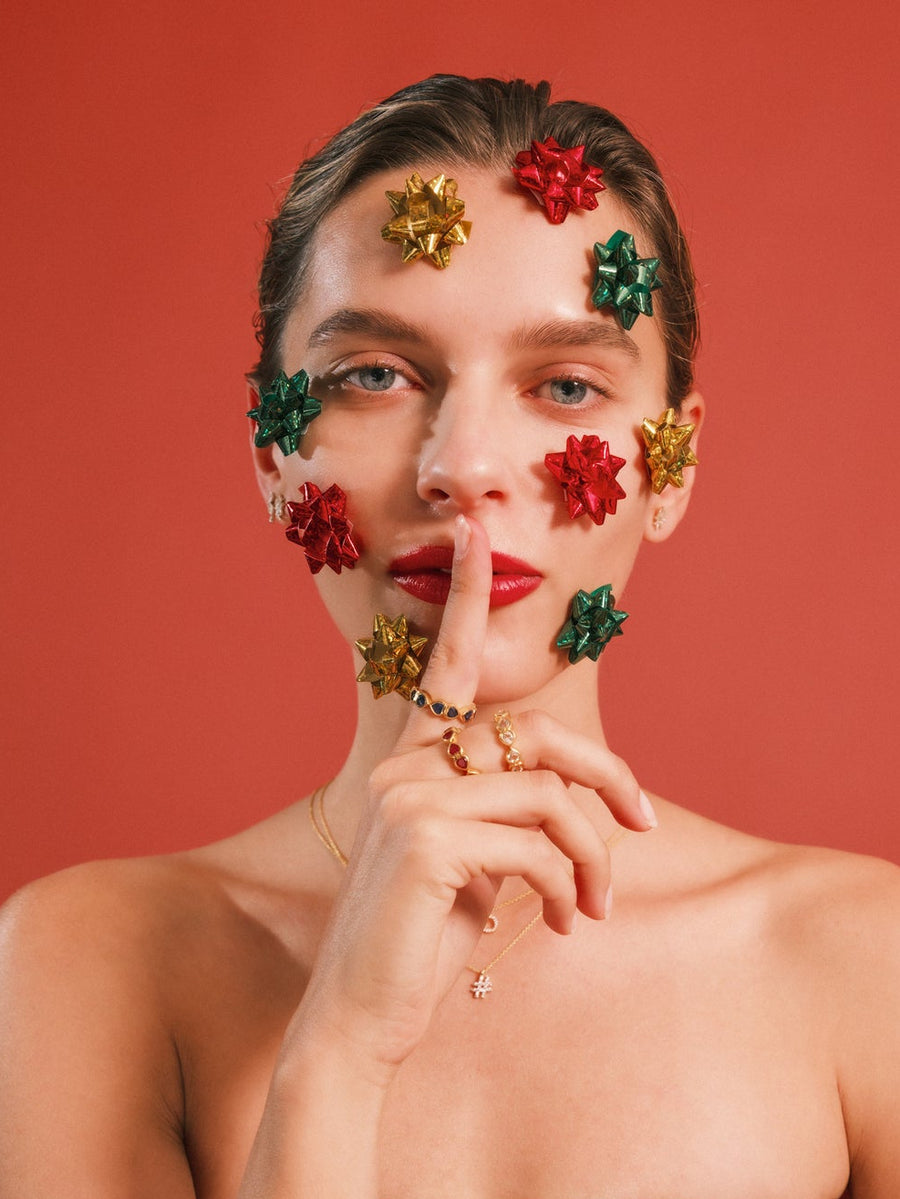 (モアサナイト/gold) secret charm necklace