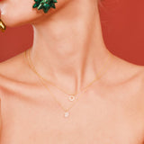 (モアサナイト/gold) secret charm necklace