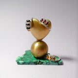 (ブラックオニキス/silver) antique pave triple ring