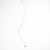 (アメジスト/gold-silver) birth pinky necklace【2月誕生石】