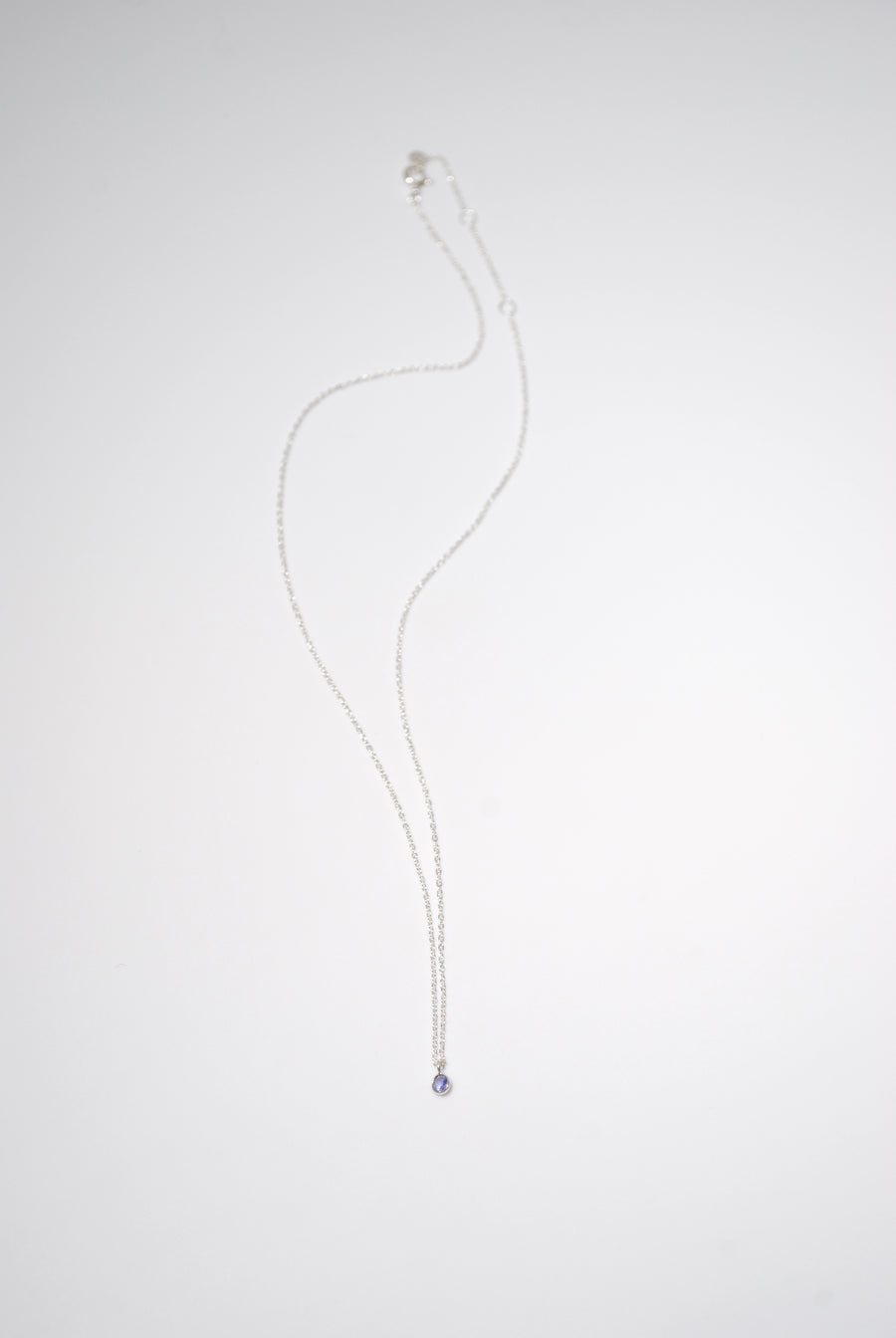 (タンザナイト/gold-silver) birth pinky necklace【12月誕生石】