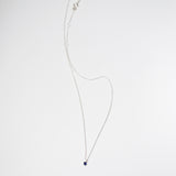 (サファイア/gold-silver) birth pinky necklace【9月誕生石】