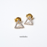 (モアサナイト/gold) secret charm earring