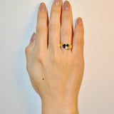 (ロンドンブルートパーズ＿アメジスト＿ブルートパーズ/gold) trio phool ring