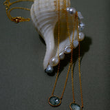 (アクアマリン/gold) THE islan necklace