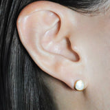 (レインボームーンストーン/gold) deformed petit earring