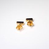 (ブルーサファイア/gold) mini rect boad earring
