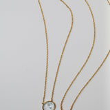 (アクアマリン/gold) THE islan necklace