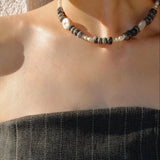 (ピカソジャスパー_パール) 2way playful rosary necklace