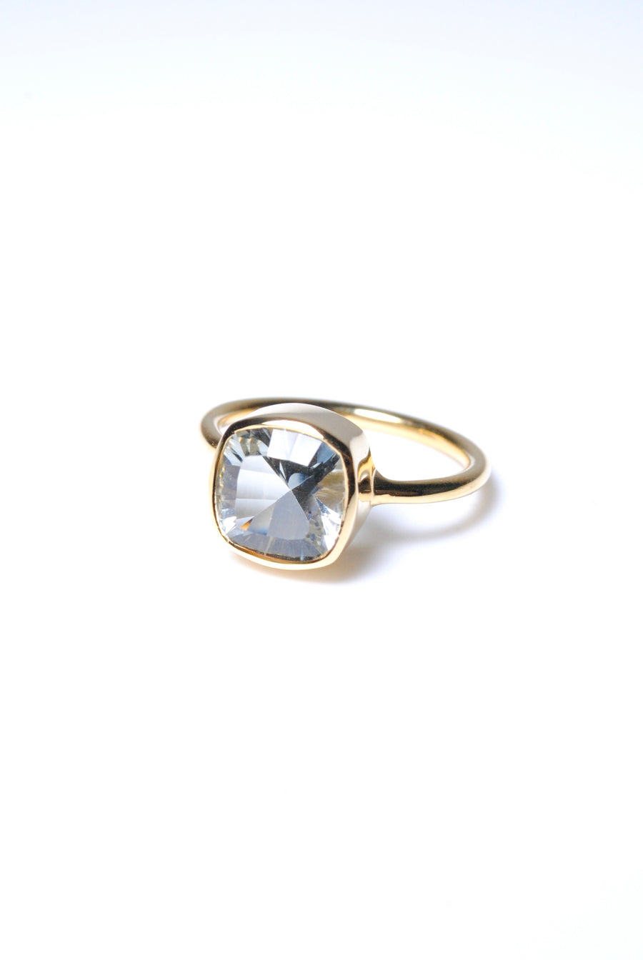 (グリーンアメジスト/gold) corn cave cushion ring
