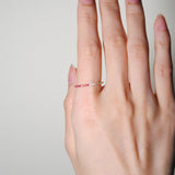 (ルビー&モアサナイト/gold) skinny 2way eternity ring