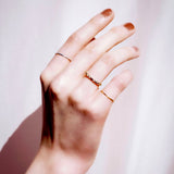 (レインボームーンストーン&ラベンダーアメジスト＆ブルートパーズ/gold) dot half eternity ring