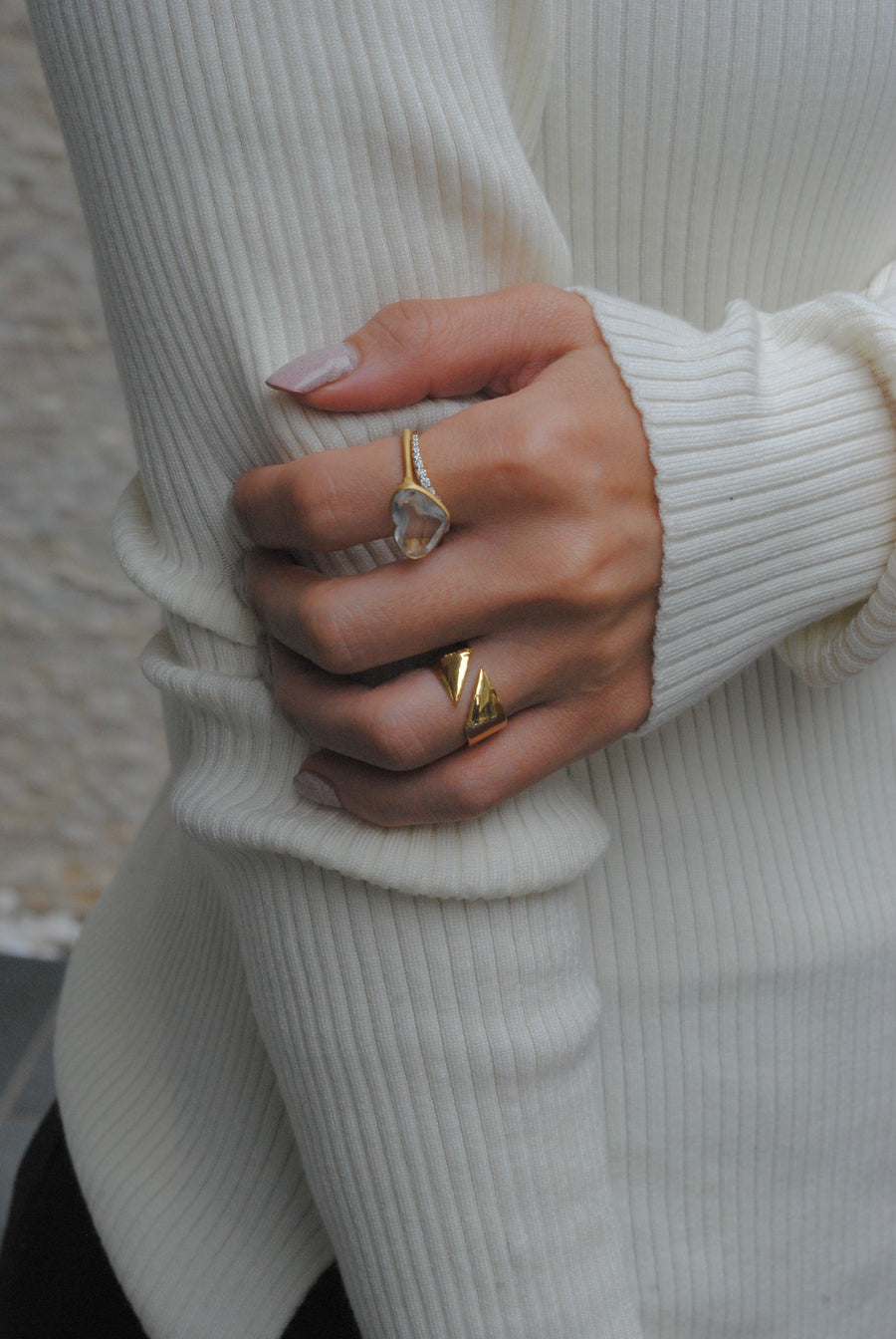 (クリスタル/gold) Ms.heart ring