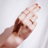 (ブラックオニキス&ラブラドライト/gold) dot half eternity ring