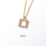 (モアサナイト/gold) secret charm necklace