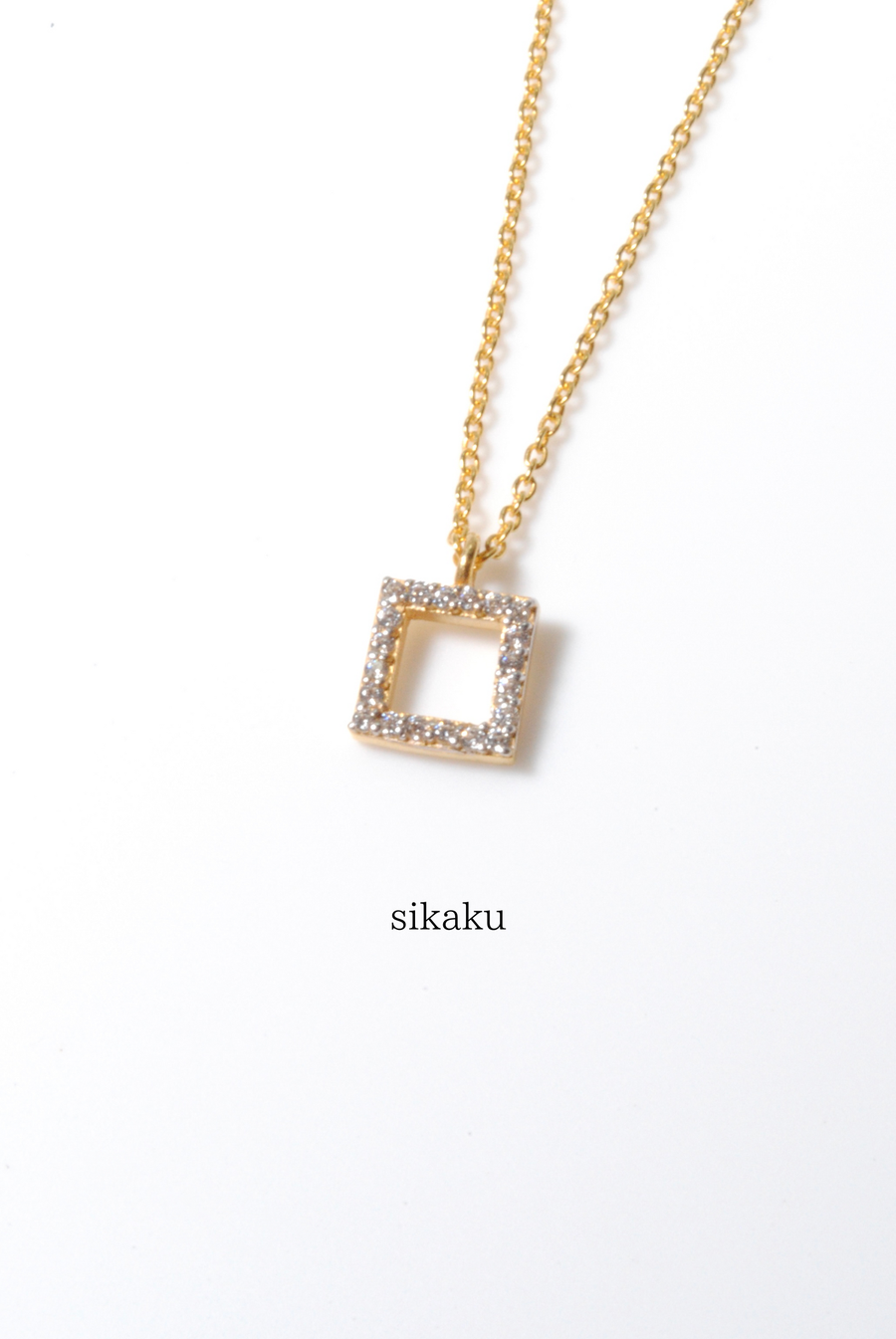 (モアサナイト/gold) secret charm necklace