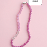 【即納】(ローズクオーツ/ピンクジェイド) 2way playful rosary necklace