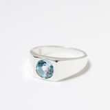 (ブルートパーズ/SILVER)pond ring