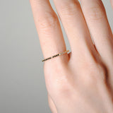 (ブラックスピネル&モアサナイト/gold) skinny 2way eternity ring