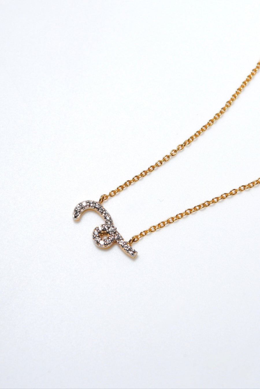 (モアサナイト/gold) mini drawing necklace