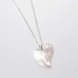 (マザーオブパール_クリスタル/silver) shell heart  necklace